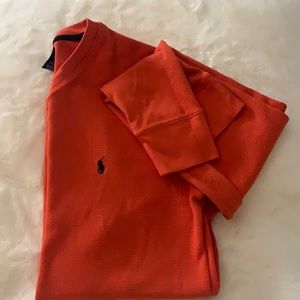 Orange V-neck Polo Ralph Lauren thermal